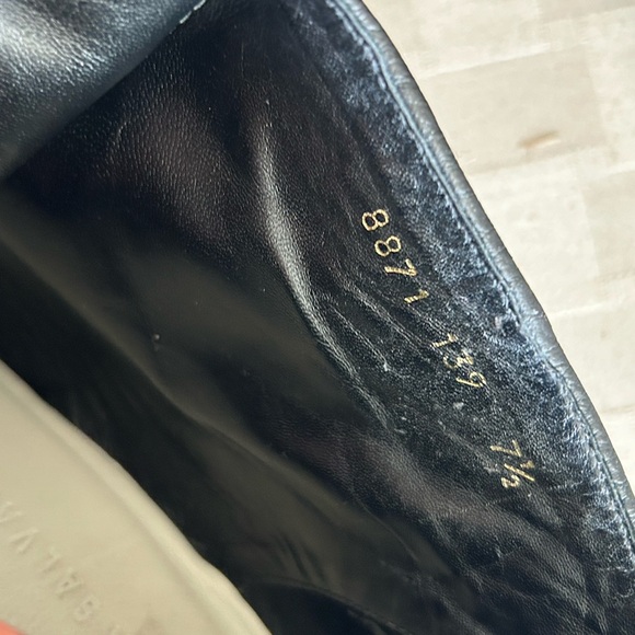 Freda Salvador Leather & Ponyhair chevron Print Ankle Booties - Picture 9 of 11